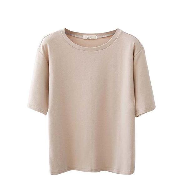 women's t-shirt women shirts comfortable cotton solid short tees t-shirts broadcloth color sleeve fashion o-neck, White
women's t-shirt women shirts comfortable cotton solid short tees t-shirts broadcloth color sleeve fashion o-neck, White