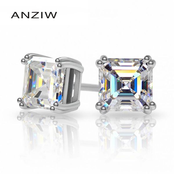 anziw 925 sterling silver earrings asscher cut 1ct moissanite diamond 5.5mm classic simple studs earring for ladies fine jewelry, Golden;silver
anziw 925 sterling silver earrings asscher cut 1ct moissanite diamond 5.5mm classic simple studs earring for ladies fine jewelry, Golden;silver
