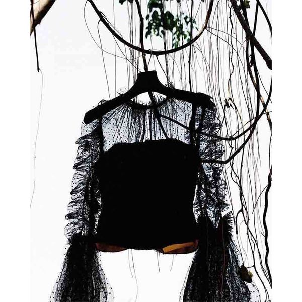 women's blouses & shirts black female spring with long sleeve extension mesh sweater combined transparent polka dot p3sb, White
women's blouses & shirts black female spring with long sleeve extension mesh sweater combined transparent polka dot p3sb, White