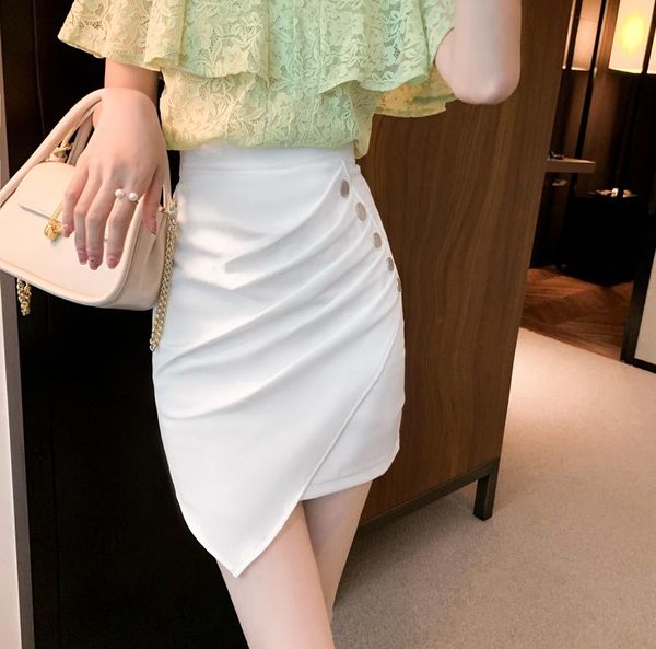 skirts women's elegant asymmetric skirt solid high waist buttons decoration wrapping women pencil summer 2021, Black
skirts women's elegant asymmetric skirt solid high waist buttons decoration wrapping women pencil summer 2021, Black