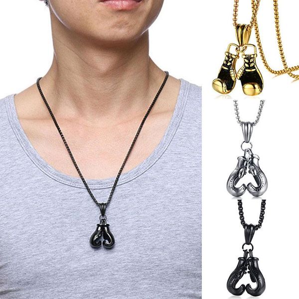 pendant necklaces retro personalized necklace metal luxury geometric titanium steel creative boxing glove jewelry, Silver
pendant necklaces retro personalized necklace metal luxury geometric titanium steel creative boxing glove jewelry, Silver