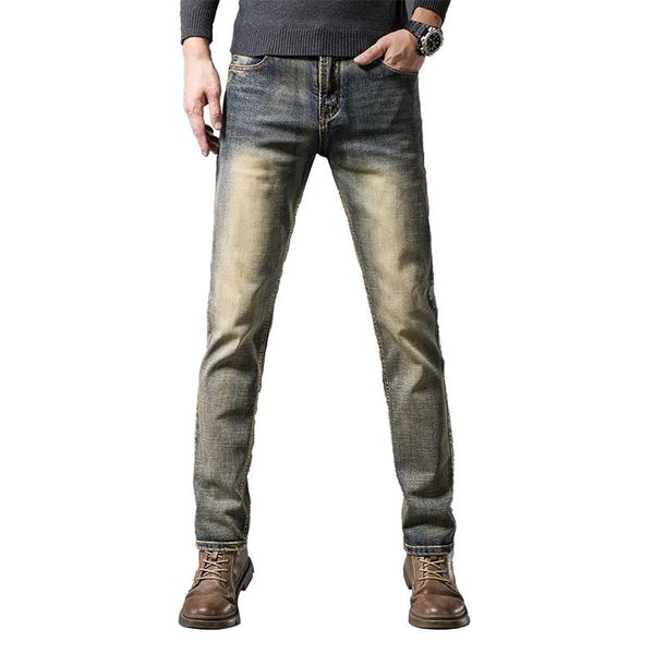 men's jeans classic retro business casual soft stretch fit slim straight trend comfortable fashion all-match, Blue
men's jeans classic retro business casual soft stretch fit slim straight trend comfortable fashion all-match, Blue