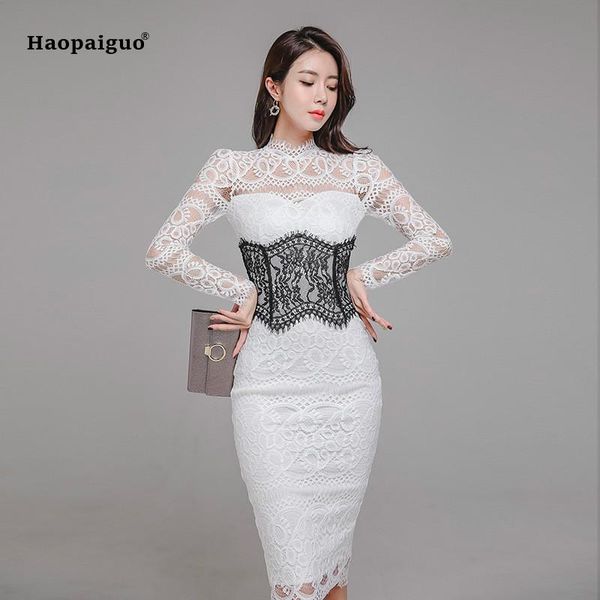 casual dresses plus size patchwork pencil dress 2021 summer women white long sleeve stand elegant work vintage lace midi vestidos, Black;gray
casual dresses plus size patchwork pencil dress 2021 summer women white long sleeve stand elegant work vintage lace midi vestidos, Black;gray