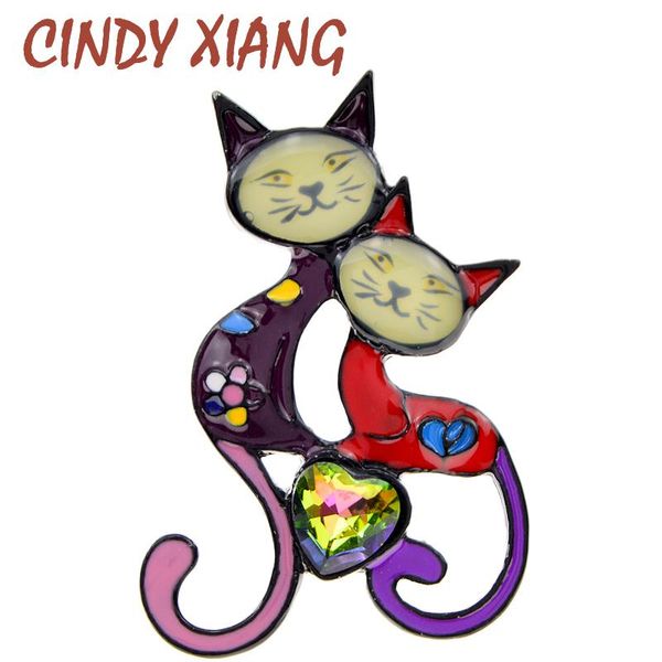 pins, brooches cindy xiang fashion funny enamel paint double cats cute couple animal brooch pins 4 colors available jewelry, Gray
pins, brooches cindy xiang fashion funny enamel paint double cats cute couple animal brooch pins 4 colors available jewelry, Gray