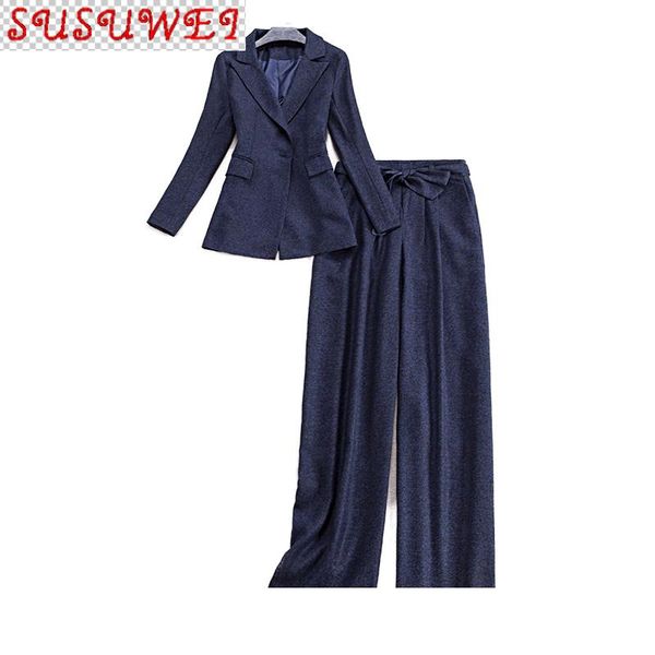 winter women's clothing high-quality professional office pants two-piece long sleeve ladies woolen jacket casual wide-leg two piece, White
winter women's clothing high-quality professional office pants two-piece long sleeve ladies woolen jacket casual wide-leg two piece, White