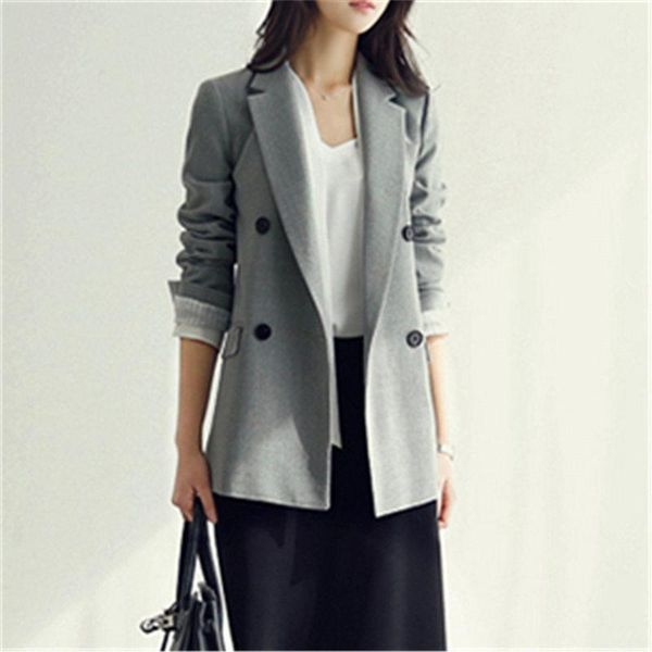 women's suits & blazers 2021 women blazer notched collar ol business lady jacket casual jaqueta femme mujer double-breasted v770, White;black
women's suits & blazers 2021 women blazer notched collar ol business lady jacket casual jaqueta femme mujer double-breasted v770, White;black