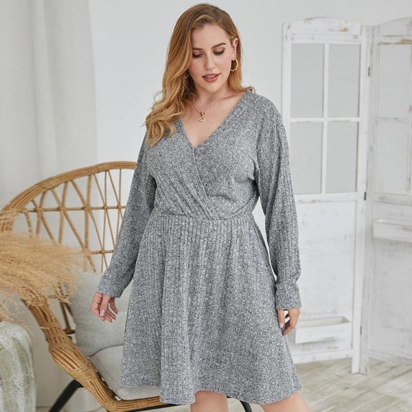 plus fattening size dress spring/autumn loose casual fashion elegant long sleeve v-neck knee-length dresses, Black;gray
plus fattening size dress spring/autumn loose casual fashion elegant long sleeve v-neck knee-length dresses, Black;gray