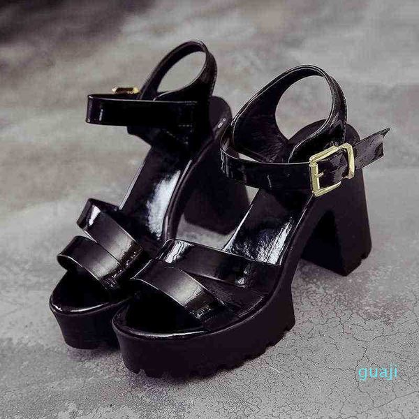 sandals thick with a word buckle fish mouth solid color female waterproof platform high heel women shoes, Black
sandals thick with a word buckle fish mouth solid color female waterproof platform high heel women shoes, Black