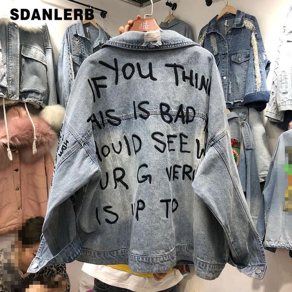 women's jackets 2021 spring bf heavy industry sequined letter embroidered loose-fit large size denim jacket oversize jean coat femme, Black;brown
women's jackets 2021 spring bf heavy industry sequined letter embroidered loose-fit large size denim jacket oversize jean coat femme, Black;brown