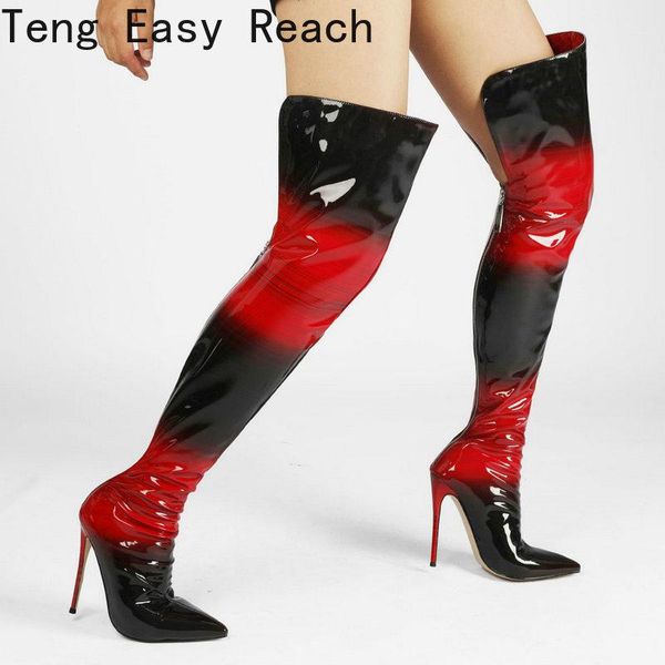 boots fashion mixed colors women patent leather zipper knee high stiletto long pointed toe autumn winter shoes, Black
boots fashion mixed colors women patent leather zipper knee high stiletto long pointed toe autumn winter shoes, Black