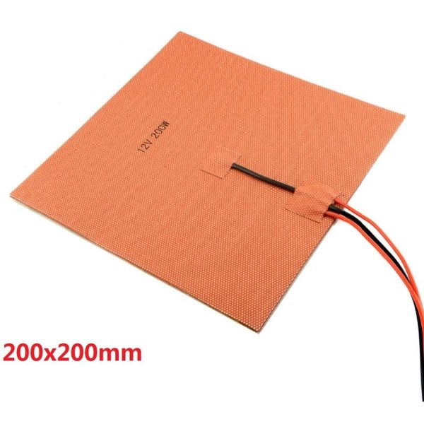 carpets usa material silicone heater pad 200x200mm 200w@12v for 3d printer bed, adhesive backing + ntc100k
carpets usa material silicone heater pad 200x200mm 200w@12v for 3d printer bed, adhesive backing + ntc100k