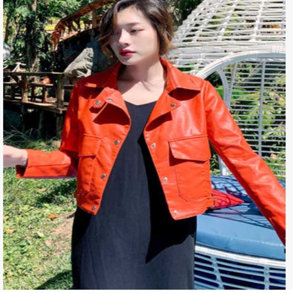 fall 2021 korean version loose fashion temperament versatile leather jacket short motorcycle wear women women's jackets, Black;brown
fall 2021 korean version loose fashion temperament versatile leather jacket short motorcycle wear women women's jackets, Black;brown