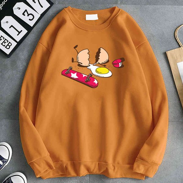 men's crushed egg printed sweatshirt, casual round neck sweater, loose retro street cloth, hip hop, Black
men's crushed egg printed sweatshirt, casual round neck sweater, loose retro street cloth, hip hop, Black