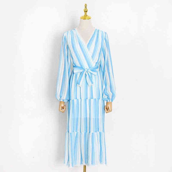luxury party evening dress chaopai 2021 spring and summer temperament blue stripe high waist 's fashion, Black
luxury party evening dress chaopai 2021 spring and summer temperament blue stripe high waist 's fashion, Black