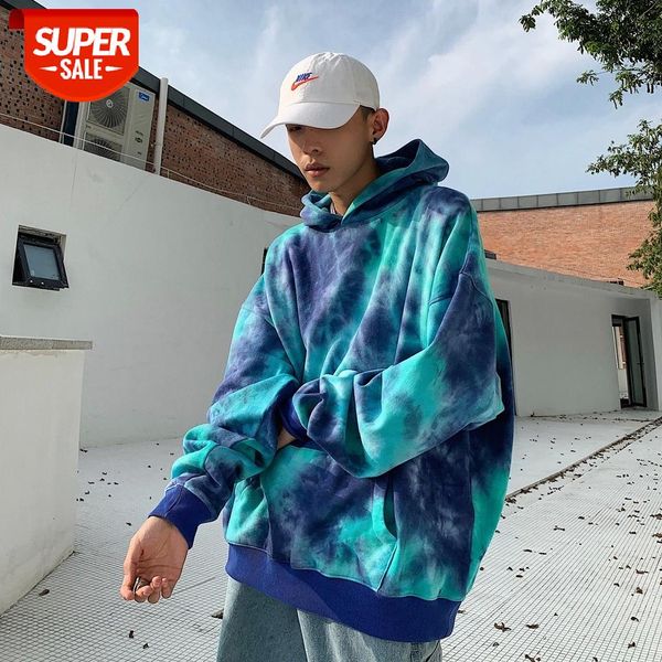 2019 men's gradual change tie-dyed color male pullover loose coats hooded hoodies cotton clothing casual blue sweatshirts #cp4x, Black
2019 men's gradual change tie-dyed color male pullover loose coats hooded hoodies cotton clothing casual blue sweatshirts #cp4x, Black