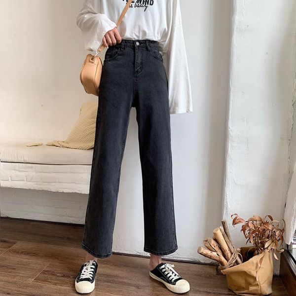 women's jeans high waist women all-match straight casual denim pants 2021 korean style vintage black boyfriend woman p604, Blue
women's jeans high waist women all-match straight casual denim pants 2021 korean style vintage black boyfriend woman p604, Blue