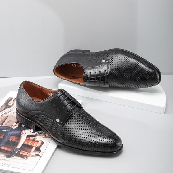 crestany large men's shoes four seasons leather formal perforated breathable work dress, Black
crestany large men's shoes four seasons leather formal perforated breathable work dress, Black