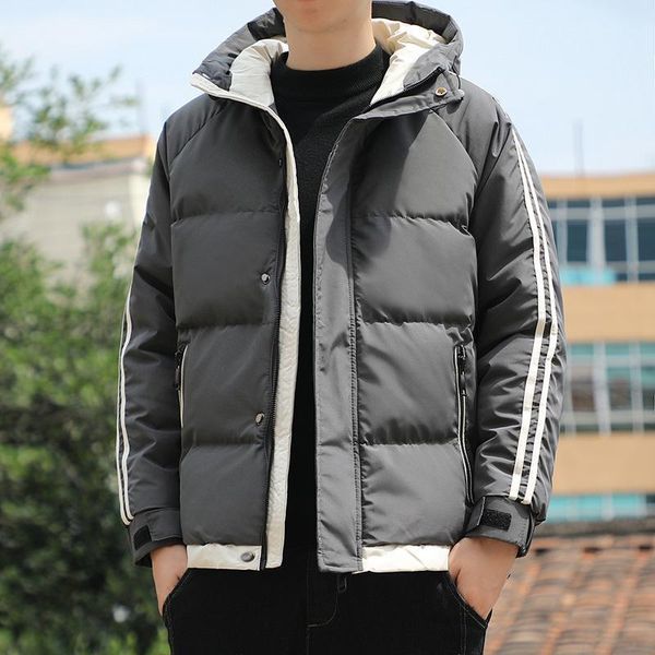 2021 winter new down hooded casual thickened men's youth warm cotton padded et, Black
2021 winter new down hooded casual thickened men's youth warm cotton padded et, Black