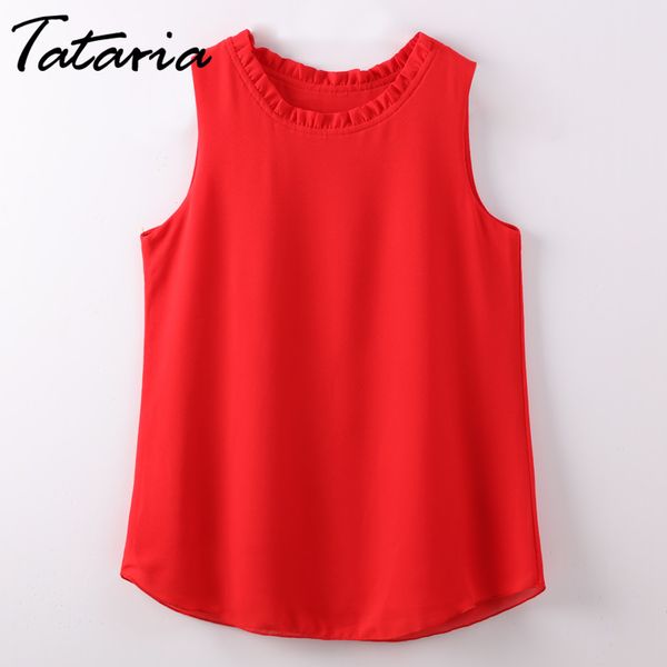 sleeveless chemise femme chiffon blouse shirt women spring white black feminine clothes for female tataria 210514
sleeveless chemise femme chiffon blouse shirt women spring white black feminine clothes for female tataria 210514
