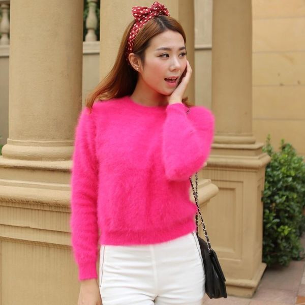 women's sweaters women and pullovers real 100% pure mink cashmere knitted pullover ladies sweater round neck short jns013, White;black
women's sweaters women and pullovers real 100% pure mink cashmere knitted pullover ladies sweater round neck short jns013, White;black
