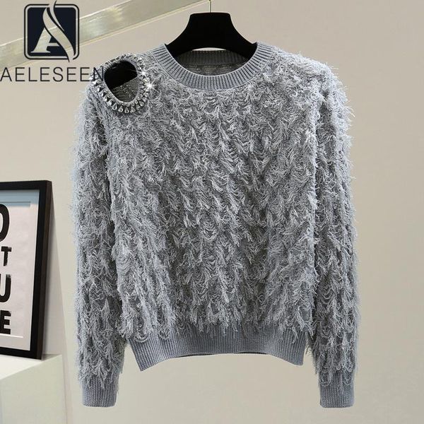 women's sweaters aeleseen fashion designer casual sweater 2021 autumn winter women hollow out black gray white diamonds high quality, White;black
women's sweaters aeleseen fashion designer casual sweater 2021 autumn winter women hollow out black gray white diamonds high quality, White;black