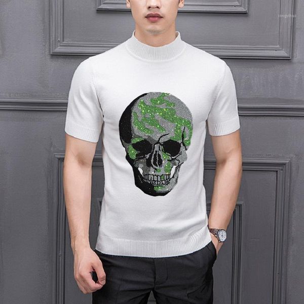 men's sweaters design sweater comfortable fabric luxury knitted t-shirt cashmere short sleeve youth streetwear, White;black
men's sweaters design sweater comfortable fabric luxury knitted t-shirt cashmere short sleeve youth streetwear, White;black