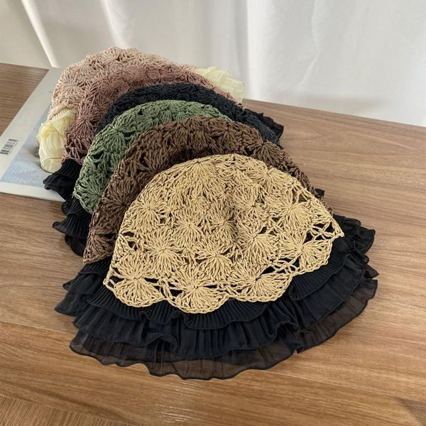 wide brim hats ladies lace woven hat small fresh leisure wild bucket eaves personalized fisherman, Blue;gray
wide brim hats ladies lace woven hat small fresh leisure wild bucket eaves personalized fisherman, Blue;gray