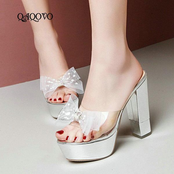 summer transparent bow knot high heels slipper female platform super sandals size 34-43, Black
summer transparent bow knot high heels slipper female platform super sandals size 34-43, Black