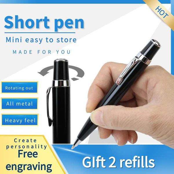 short metal ballpoint pen high-end portable office signature cute rotating refill in and out spare 0.7mm black blue core pens, Blue;orange
short metal ballpoint pen high-end portable office signature cute rotating refill in and out spare 0.7mm black blue core pens, Blue;orange