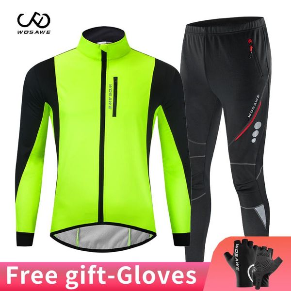 racing sets wosawe winter cycling jacket windcoat set men warm up thermal fleece waterproof mtb bicycle riding clothing, Black;blue
racing sets wosawe winter cycling jacket windcoat set men warm up thermal fleece waterproof mtb bicycle riding clothing, Black;blue