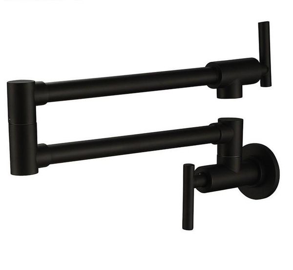 kitchen faucets matte black pot filler double joint spout folding stretchable swing arm wall mounted brass faucet,single hole two handle
kitchen faucets matte black pot filler double joint spout folding stretchable swing arm wall mounted brass faucet,single hole two handle