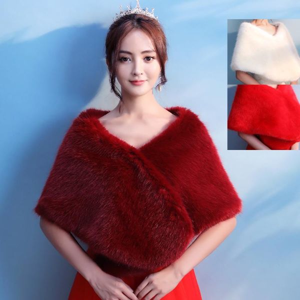 wraps & jackets women burgundy wedding bridal wrap winter warm faux fur shawl elegant vintage evening party prom cape one-piece stole ivory, White
wraps & jackets women burgundy wedding bridal wrap winter warm faux fur shawl elegant vintage evening party prom cape one-piece stole ivory, White