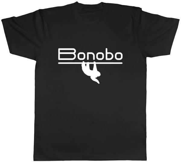 bonobo mens ladies womens t-shirt, White;black 
bonobo mens ladies womens t-shirt, White;black