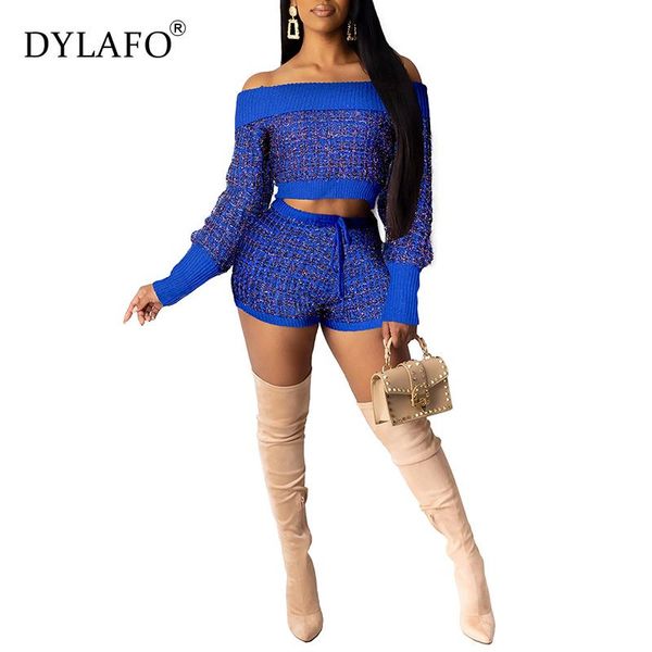 two piece dress set women sweater +pencil shorts suit long sleeve crop bodycon 2 pieces knitted tracksuit outfit, White
two piece dress set women sweater +pencil shorts suit long sleeve crop bodycon 2 pieces knitted tracksuit outfit, White