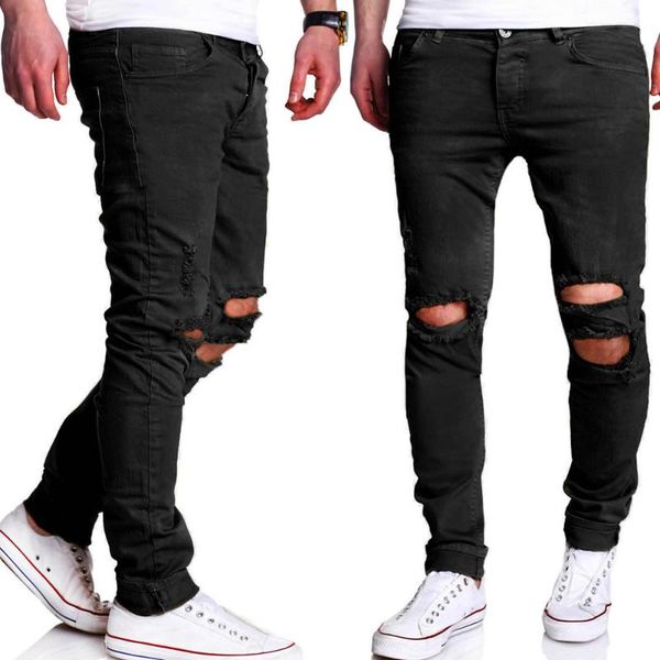 men's pants 2021 european and american fashion casual sports trend front line loose design classic ripped trousers, Black
men's pants 2021 european and american fashion casual sports trend front line loose design classic ripped trousers, Black