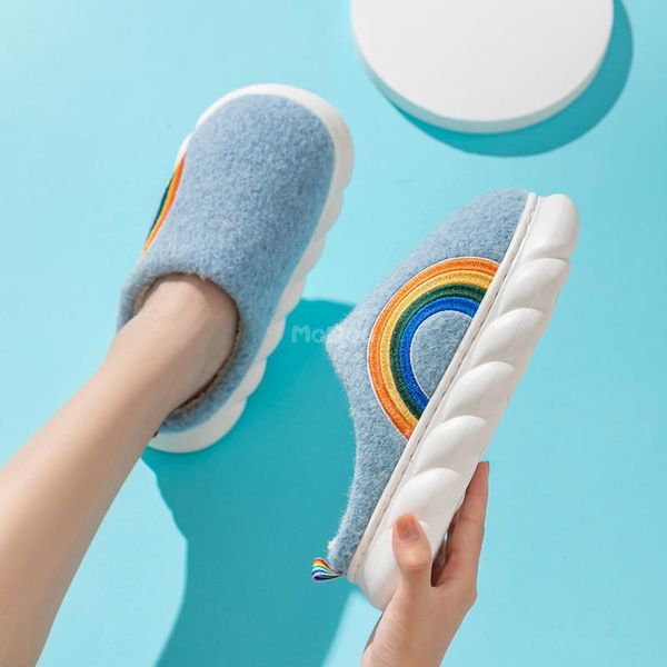 slippers fluffy soft cotton women winter/autumn indoor home couples shoes bedroom thick sole non slip warm men rainbow, Black
slippers fluffy soft cotton women winter/autumn indoor home couples shoes bedroom thick sole non slip warm men rainbow, Black