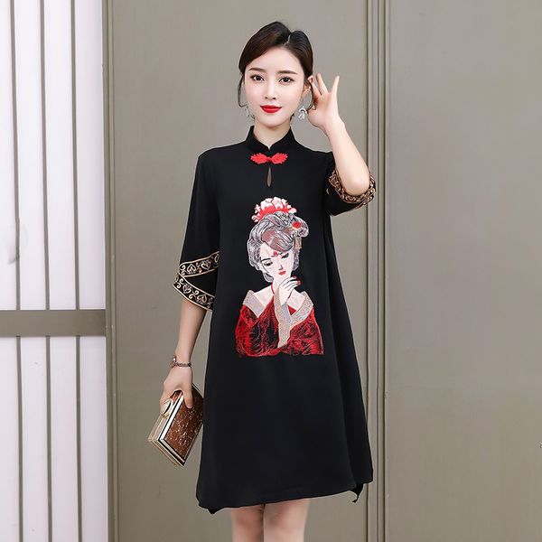 black oriental dress short cheongsam chinese traditional dress robe vintage femme modern dress girls chinese qipao 11910, Red
black oriental dress short cheongsam chinese traditional dress robe vintage femme modern dress girls chinese qipao 11910, Red