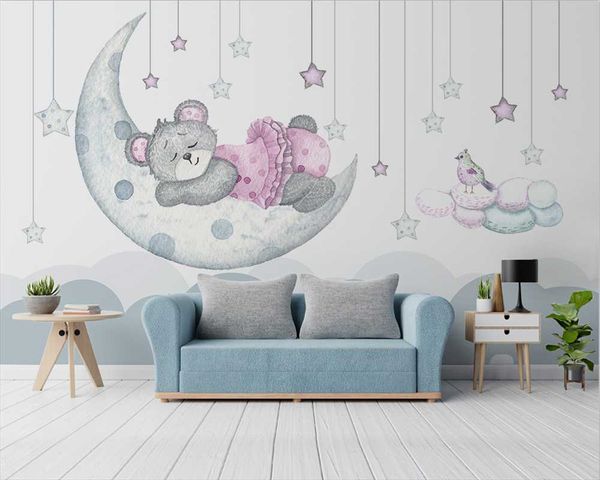 wallpapers custom mural papel de parede 3d nordic simple hand-painted cartoon fantasy moon bud stars bear children's room background wa
wallpapers custom mural papel de parede 3d nordic simple hand-painted cartoon fantasy moon bud stars bear children's room background wa