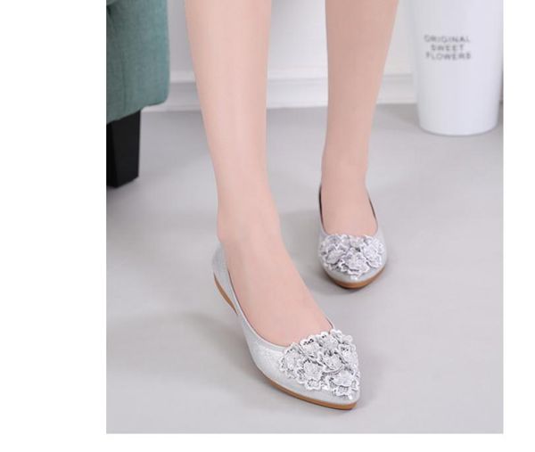 women's shoes spring and autumn flat bottom pointed end @4041, Black