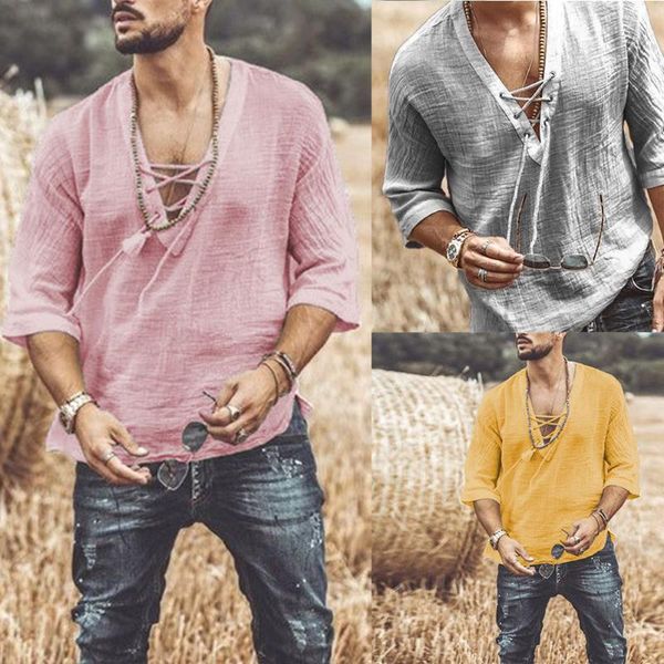 men's t-shirts 2021 summer men linen t-shirt slim half sleeve shirt breathable v-neck casual loose blouse, White;black
men's t-shirts 2021 summer men linen t-shirt slim half sleeve shirt breathable v-neck casual loose blouse, White;black