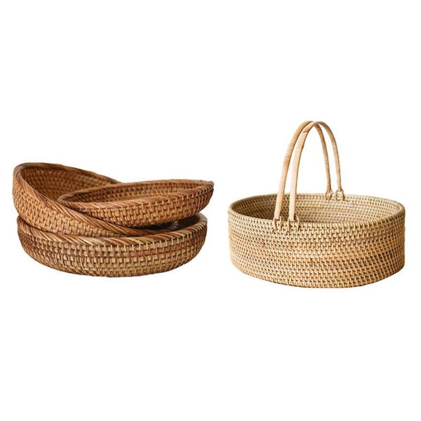 4pcs rattan woven fruit basket round storage dim sum living room bedroom deskbaskets
4pcs rattan woven fruit basket round storage dim sum living room bedroom deskbaskets