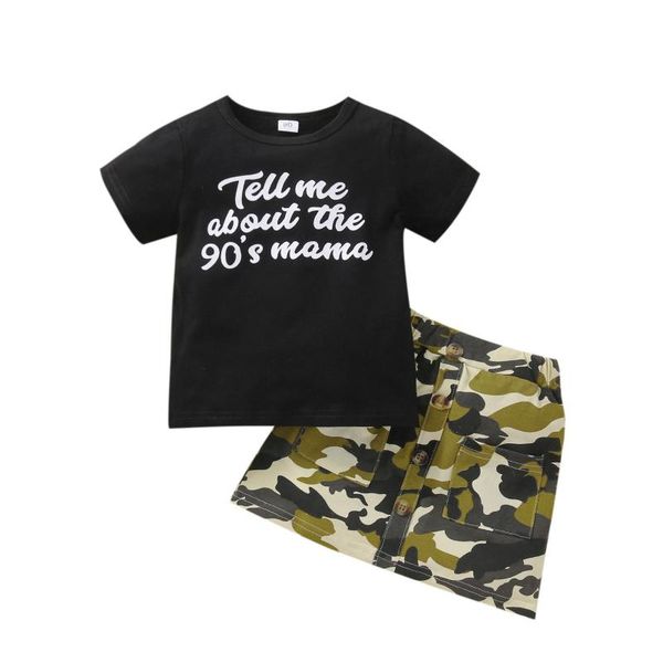 clothing sets kids baby girls girl letter short sleeve t-shirt skirt 2pcs camouflage outfit clothes 1-6y, White
clothing sets kids baby girls girl letter short sleeve t-shirt skirt 2pcs camouflage outfit clothes 1-6y, White