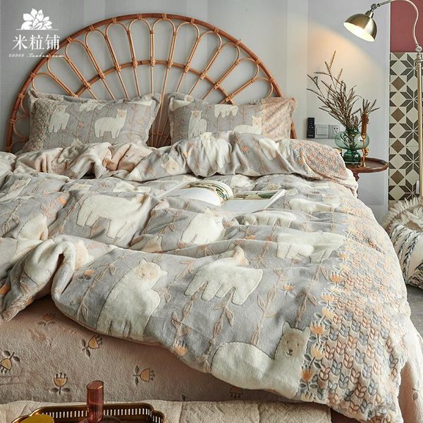 bedding sets korean velvet four piece set carved baby warm autumn and winter thickened coral
bedding sets korean velvet four piece set carved baby warm autumn and winter thickened coral