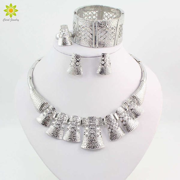 silver plated jewelry sets for women necklace earrings bracelet rings sets fine african beads party wedding accessories h1022
silver plated jewelry sets for women necklace earrings bracelet rings sets fine african beads party wedding accessories h1022