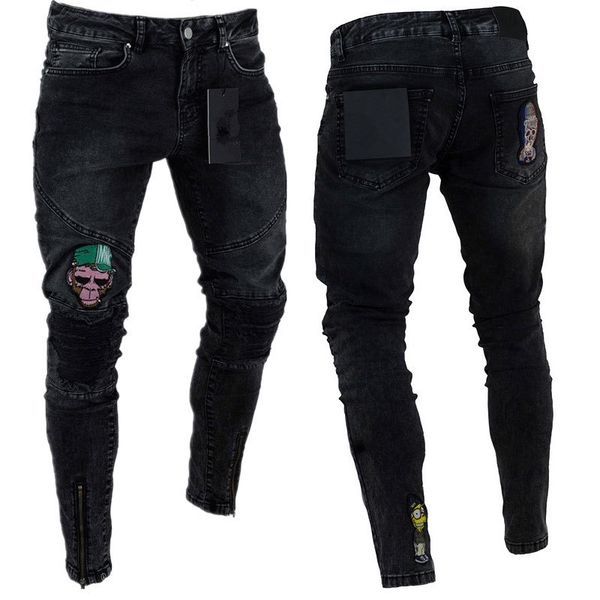 men's jeans men skinny jeans vintage 3d figure embroidery runway slim biker denim knees holes hiphop pants washed fre, Blue
men's jeans men skinny jeans vintage 3d figure embroidery runway slim biker denim knees holes hiphop pants washed fre, Blue