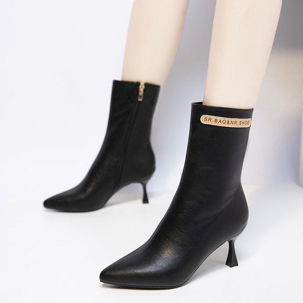 boots 2021 autumn women fashion pointed toe fine overheight with heels retro zipper shoes botas mujer, Black
boots 2021 autumn women fashion pointed toe fine overheight with heels retro zipper shoes botas mujer, Black