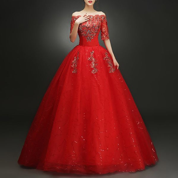 half sleeve wedding dresses 2021 new luxury lace embroidery ball gown wedding dress vestidos, White
half sleeve wedding dresses 2021 new luxury lace embroidery ball gown wedding dress vestidos, White