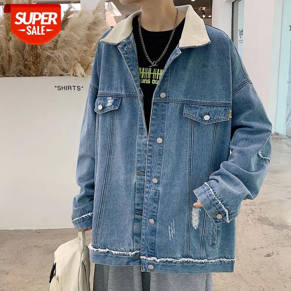 2020 men's new loose casual fashion trend coats blue color cowboy outerwear stitching neckline denim jackets plus size -2xl #ub0m, White;black
2020 men's new loose casual fashion trend coats blue color cowboy outerwear stitching neckline denim jackets plus size -2xl #ub0m, White;black