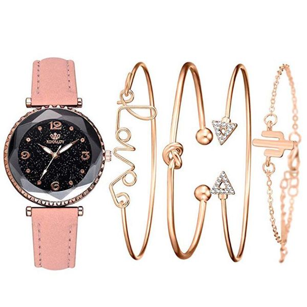 wristwatches xsvo ladies fashion trend starry sky dial belt quartz watch + bracelet set luxury elegant women wristwatch, Slivery;brown
wristwatches xsvo ladies fashion trend starry sky dial belt quartz watch + bracelet set luxury elegant women wristwatch, Slivery;brown