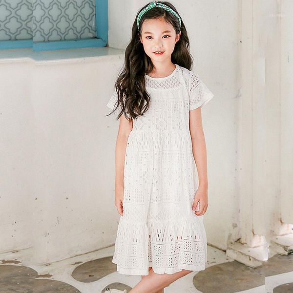 girl's dresses 2021 hollow out lace girls kids clothes children's dress summer cotton white baby princess party teenager clothing, Red;yellow
girl's dresses 2021 hollow out lace girls kids clothes children's dress summer cotton white baby princess party teenager clothing, Red;yellow